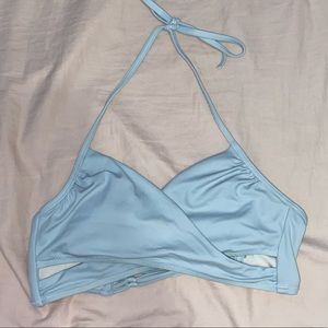 light blue bikini top
